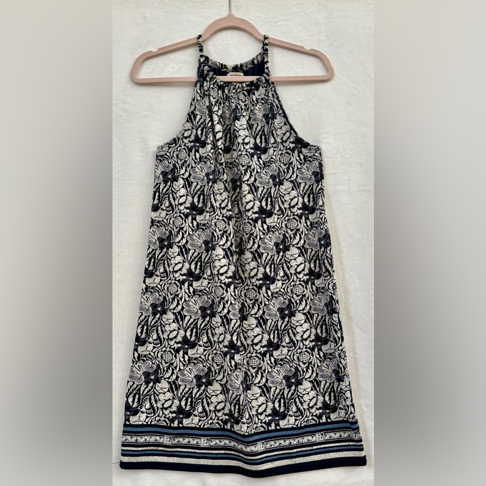 Max Studio Blue and White Floral Dress